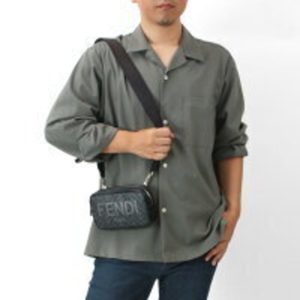 Fendi Cam Camera Bag Zucca Black Palladio Shoulder Body - Picture 6 of 6